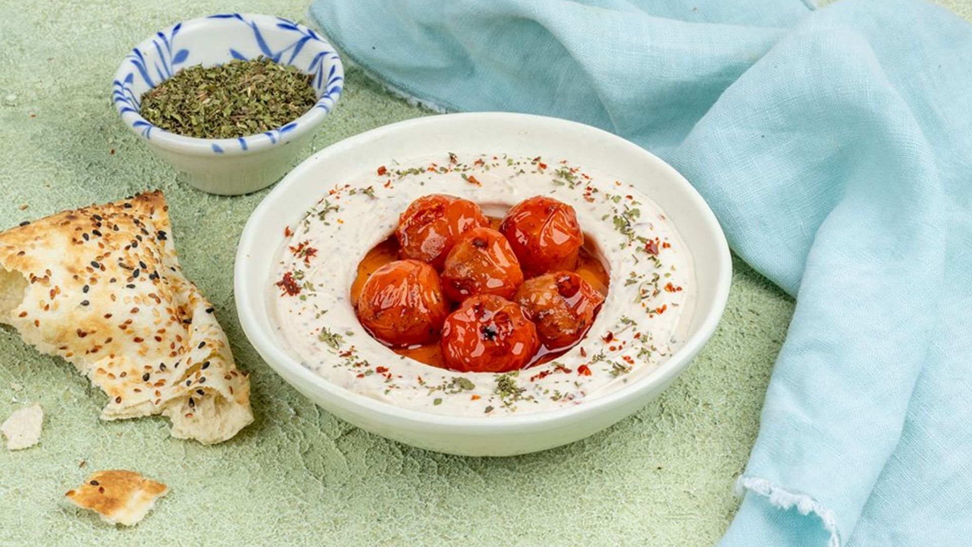 Burnt Cherry Tomato Labneh